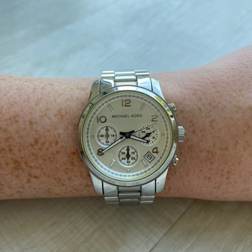 Michael Kors silver runway watch